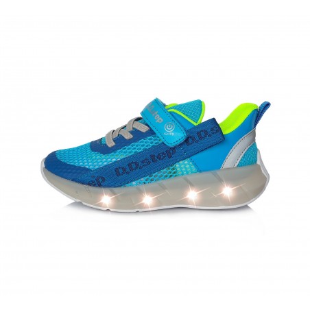 Mėlyni sportiniai LED batai 24-29 d. F61297M