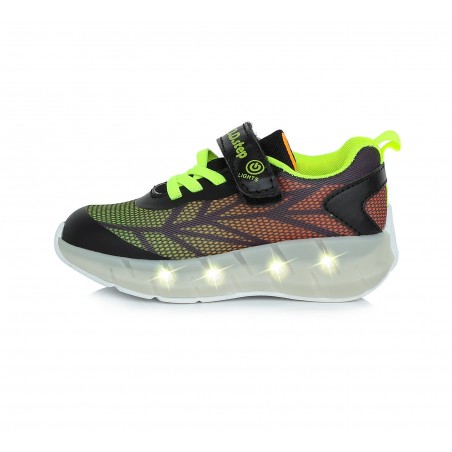 Juodi sportiniai LED batai 30-35 d. F061-391AL