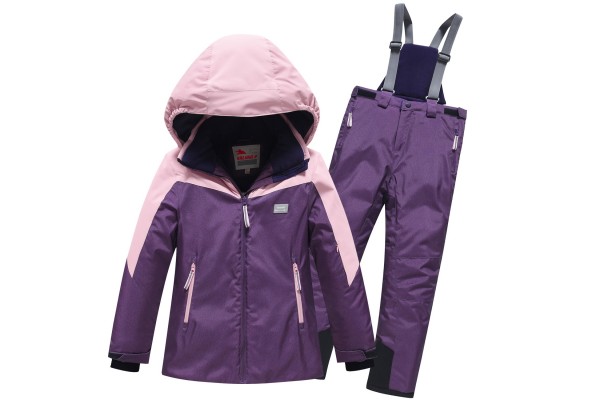 Violetinis 2 dalių Valianly žieminis kombinezonas 134-164 Violetinis 2 dalių Valianly žieminis kombinezonas 134-164